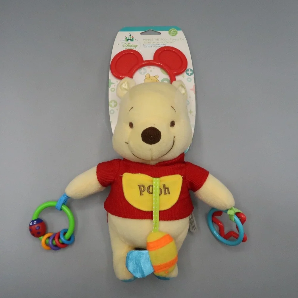 Disney Baby Plush Toy‎ Kids Winnie The Pooh On The Go Activity Sensory Stuffed